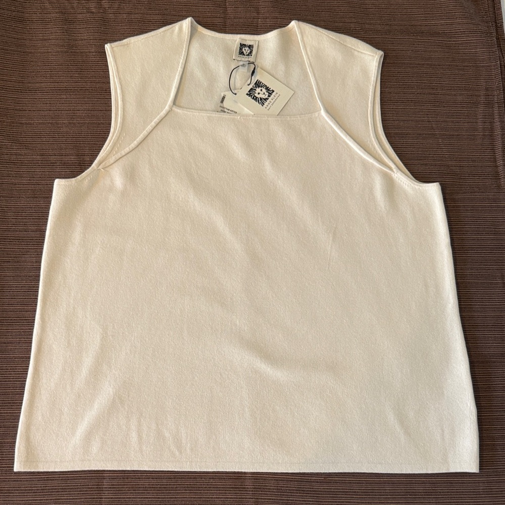 Anne Klein Classic White Sleeveless Top